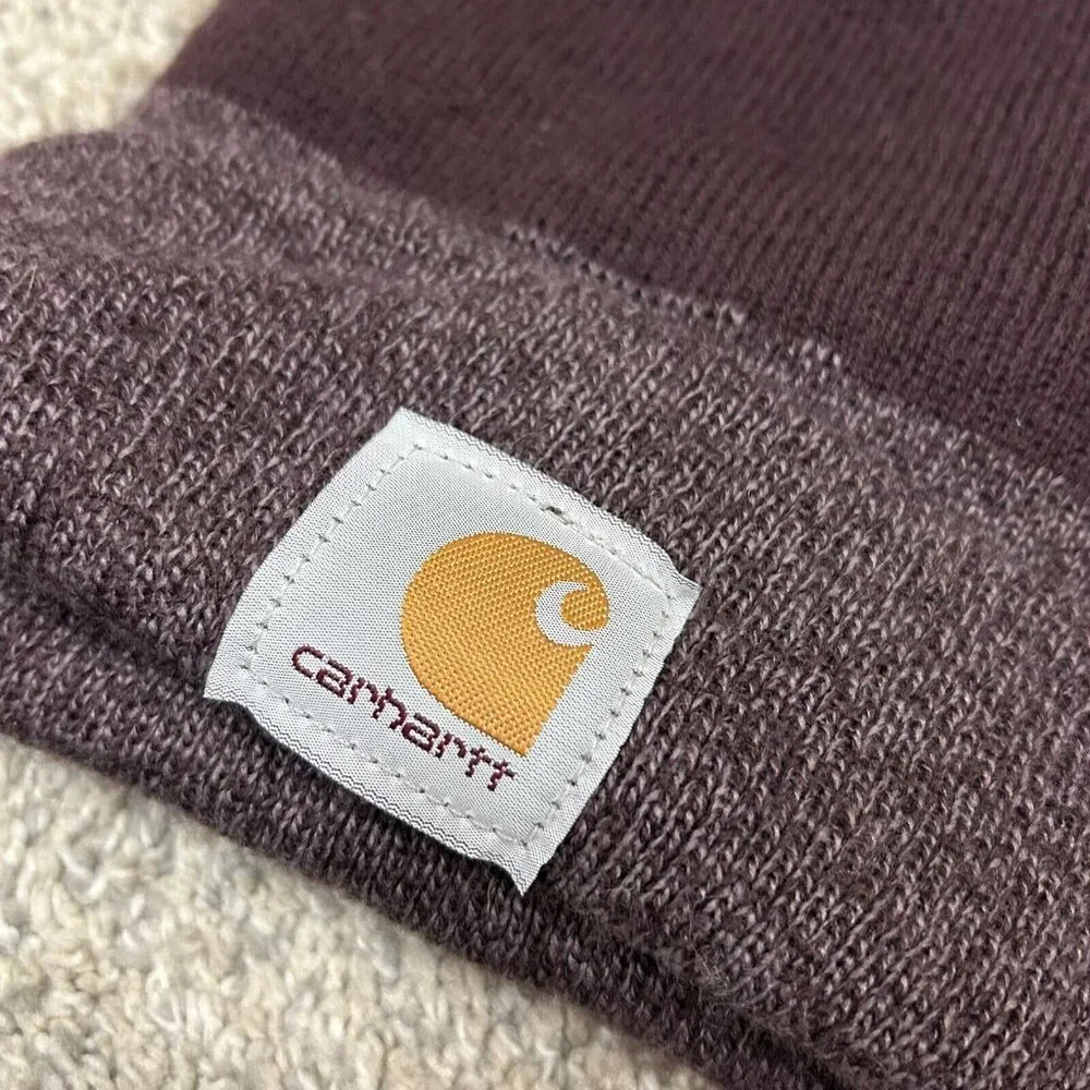 Carhartt Knit Winter Hat‎ Puffball Beanie Purple Kid's Youth Size